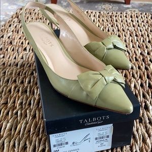 Talbots Low Heel Bow Slingbacks